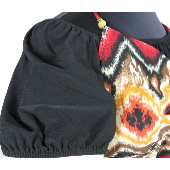 Vintage L.A. Blues Women's Southwestern Print Layered Look Blouse Plus 18-20 - Picture 2 of 11